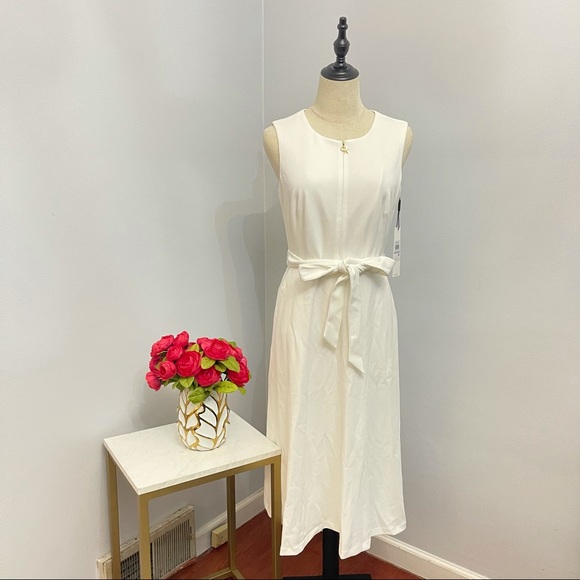 Calvin Klein Dresses & Skirts - Calvin Klein Belted Fit & Flare Dress New With Tag